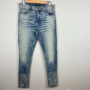 ORO Los Angeles Distressed Skinny Jeans size 34x34